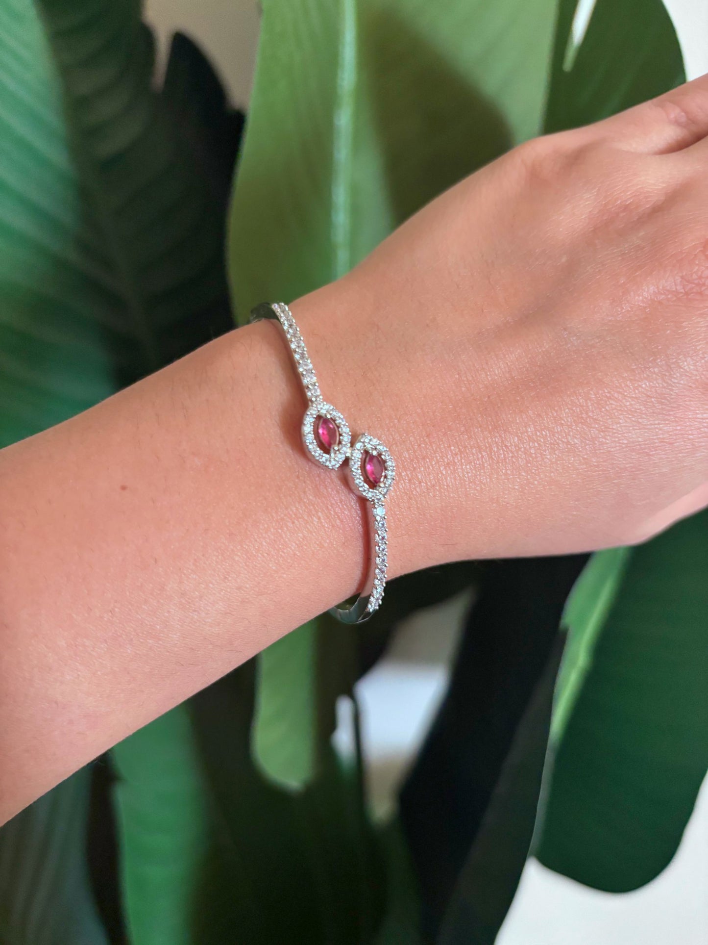 Buy Hrida Delicate AD Bracelet In Silver Polish online in India. Shop from an exclusive range of zircon jewellery, bridal wedding jewellery, AD rings & bracelets. -first