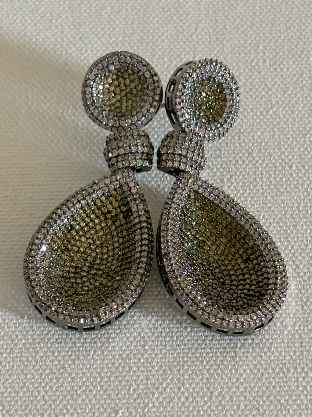 Shop women's Long Nano Setting AD Earrings In Golden online in India. Shop from an exclusive range of zircon jewellery, bridal wedding jewelry, silver plated earrings, rhodium plated jewellery, AD earrings, AD earrings sets for office parties, cocktail dresses and sangeet night. -first