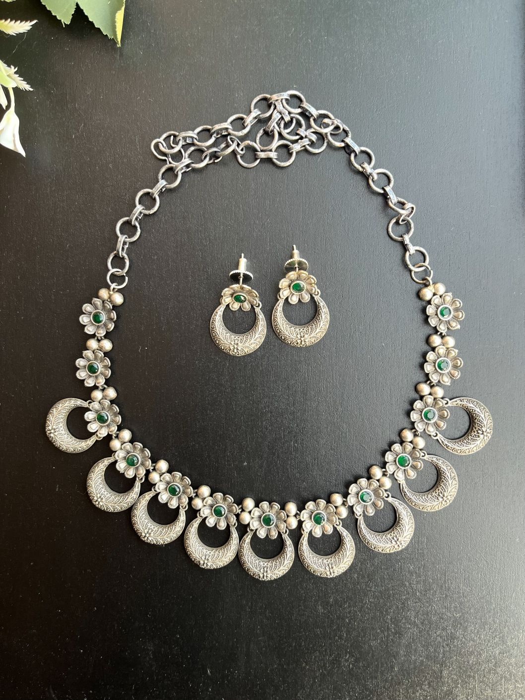 Buy Aakruti Oxidised Necklace With Earrings online in India. Shop an exclusive range of oxidized jewellery for daily wearing and office wearing.