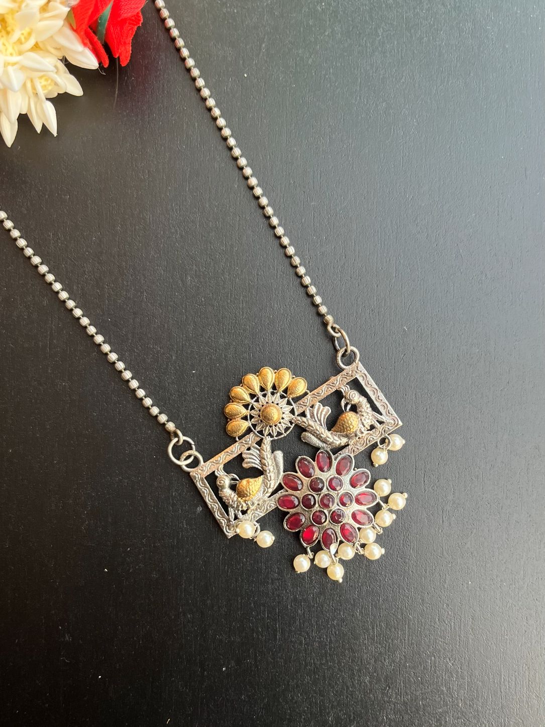 Buy Aneeka Silver Plated Oxidised Pendant Necklace online in India. Shop an exclusive range of oxidized jewellery for daily wearing and office wearing.