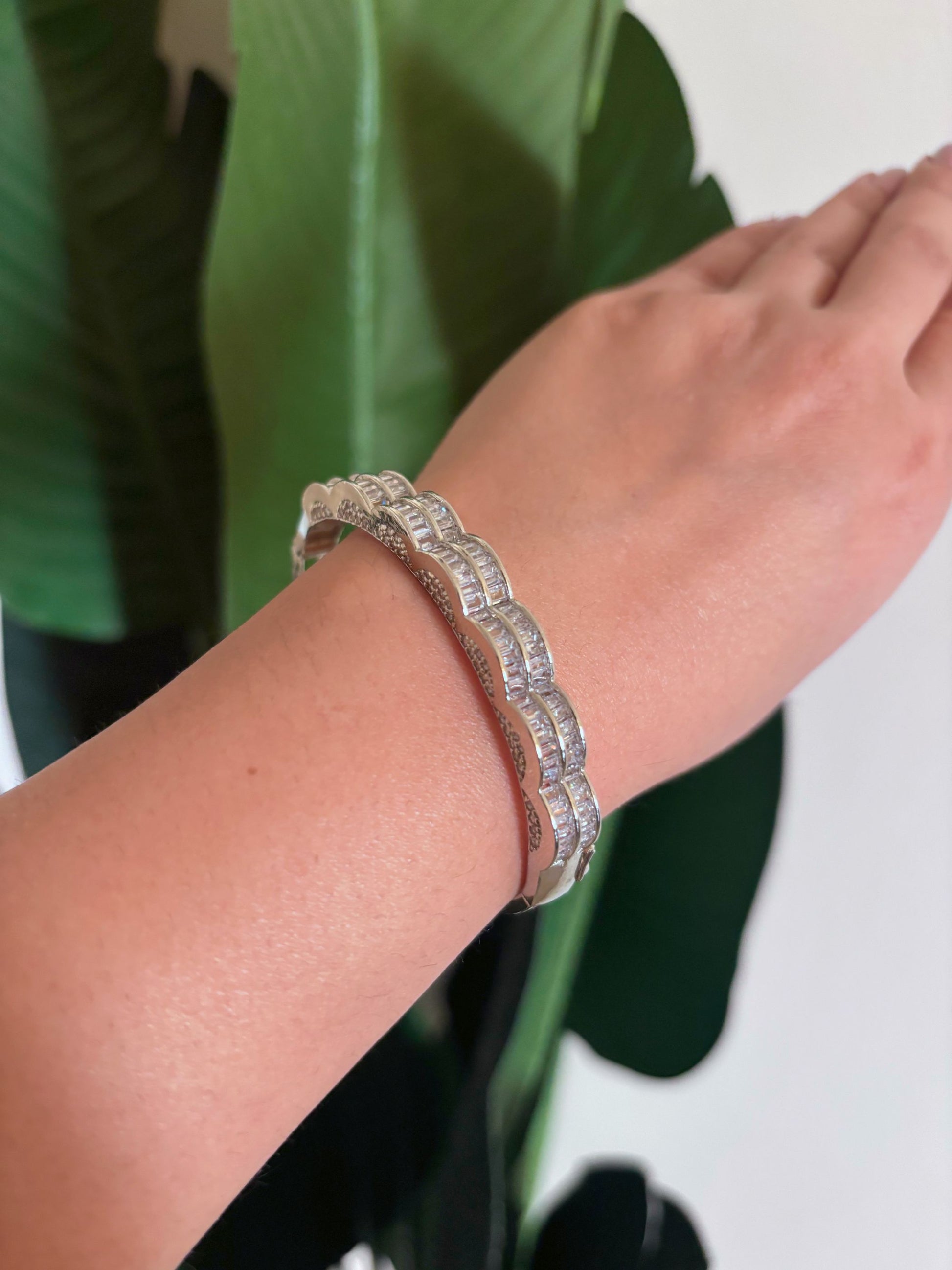 Shop Celestial Charm Statement AD Bracelet online in India. Shop from an exclusive range of zircon jewellery, bridal wedding jewellery, AD rings & bracelets.  -side