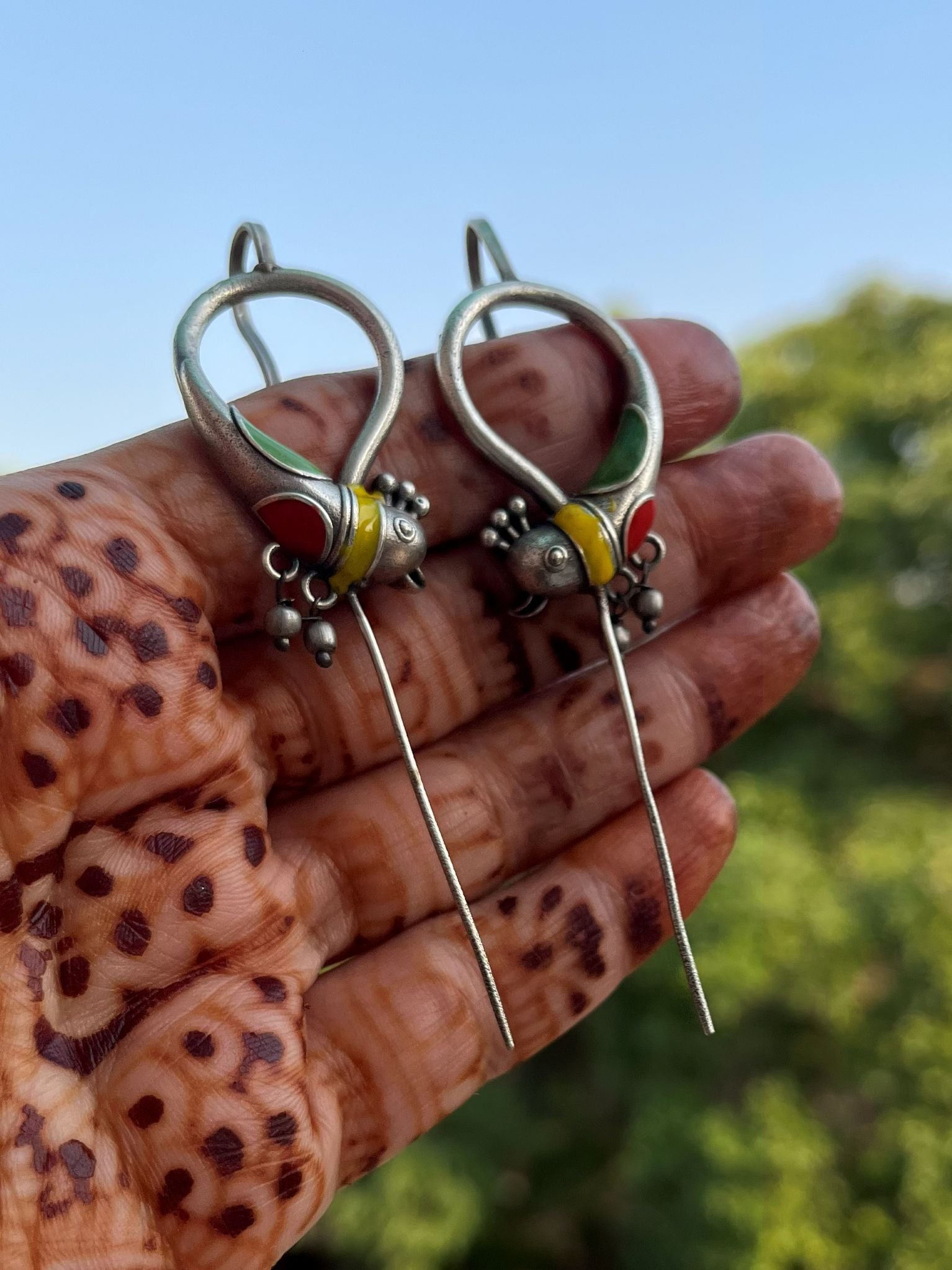 Buy Maanvi Oxidized Ear Pin Earrings online in India. Shop oxidized jewellery for festivals and office and daily wearing in affordable range.-first