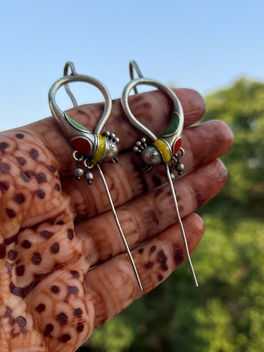 Buy Maanvi Oxidized Ear Pin Earrings online in India. Shop oxidized jewellery for festivals and office and daily wearing in affordable range.-first