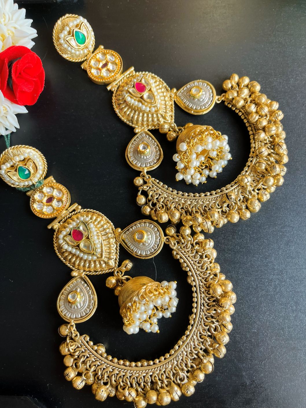 Shop  Aarzoo Heavy Gold Plated Ghungroo Chandbaali Earrings online in India. Shop from an exclusive range of CZ jewellery, gold plated, silver, mehendi polish earrings. -first