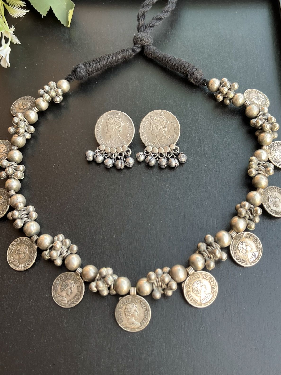 Buy Ghungroo Coin Boho Oxidised Necklace With Earrings online in India. Shop an exclusive range of oxidized jewellery for daily wearing and office wearing. 