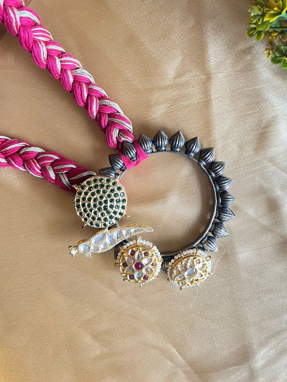 Buy Oxidized Kundan Motifs Thread Necklace online in India. Shop an exclusive range of oxidized jewellery for daily wearing and office wearing. -second