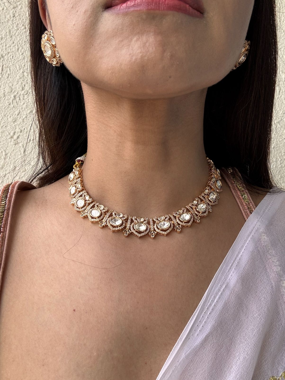 Buy Varnika Royal Kundan Wedding Set With Studs online in India. Shop from an exclusive range of jewellery, AD necklace, Kundan necklace for weddings. -first
