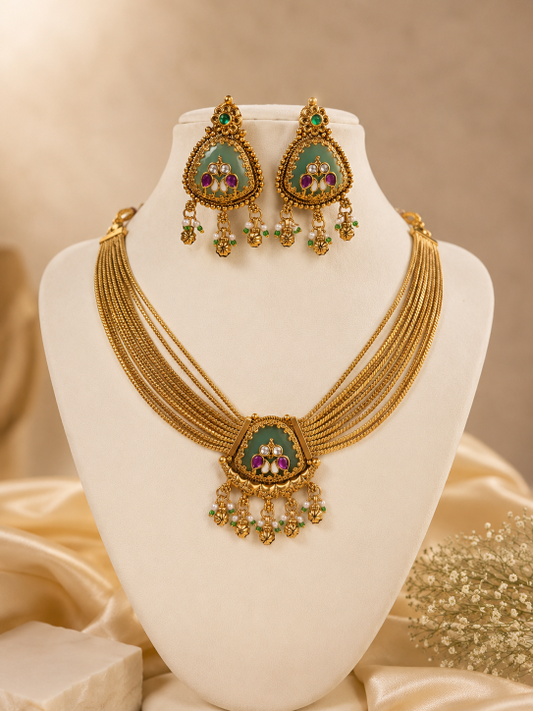 Buy Malti Traditional Gold Chain Necklace With Ghungroo online in India. Shop from an exclusive range of jewellery, gold imitation necklace, brass necklace for weddings. -first