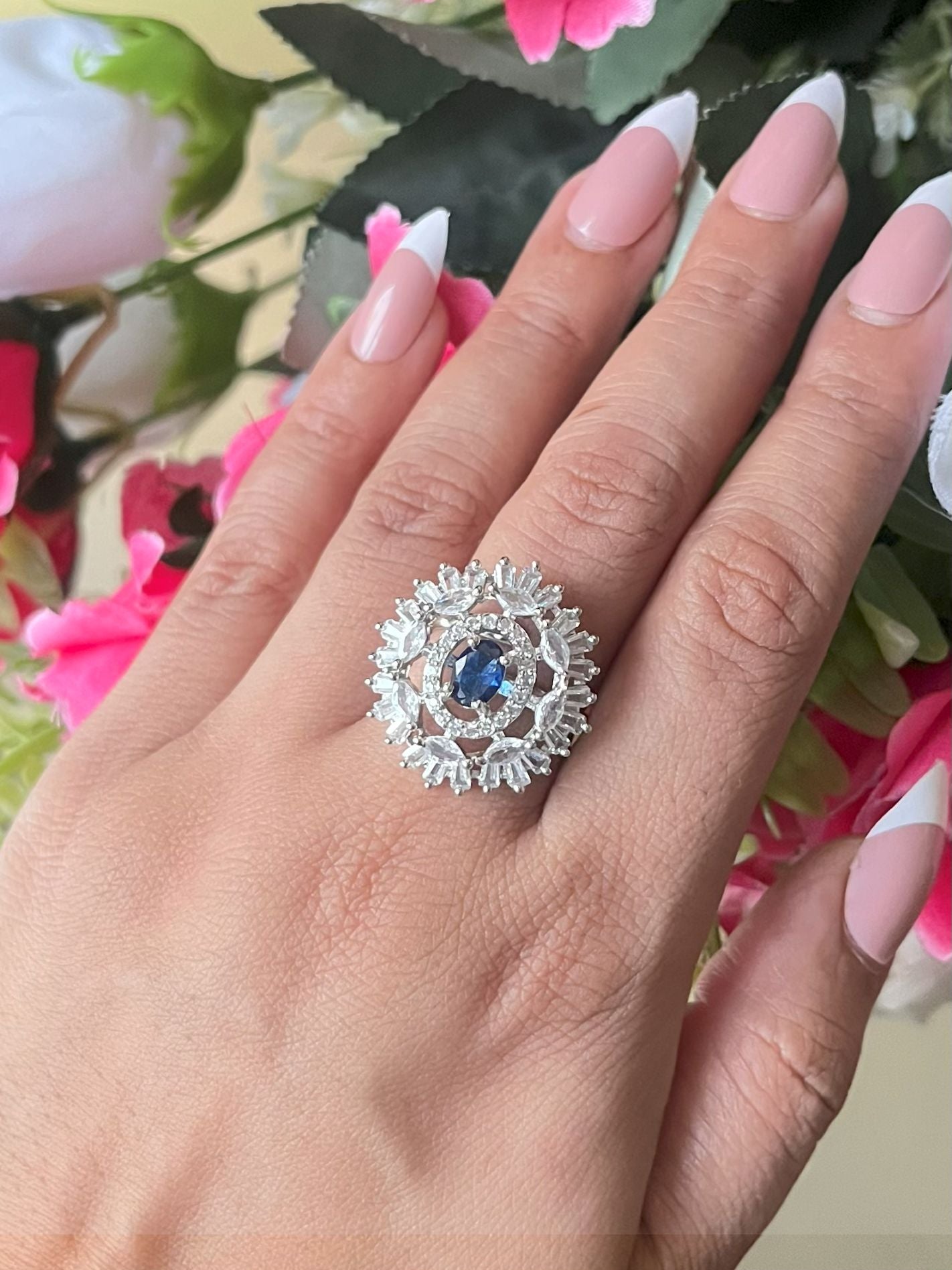 Shop Jazz Rhodium Plated AD Cocktail Ring online in India. Shop from an exclusive range of zircon, CZ, AD, Kundan rings, solitaire ring, cocktail rings. 