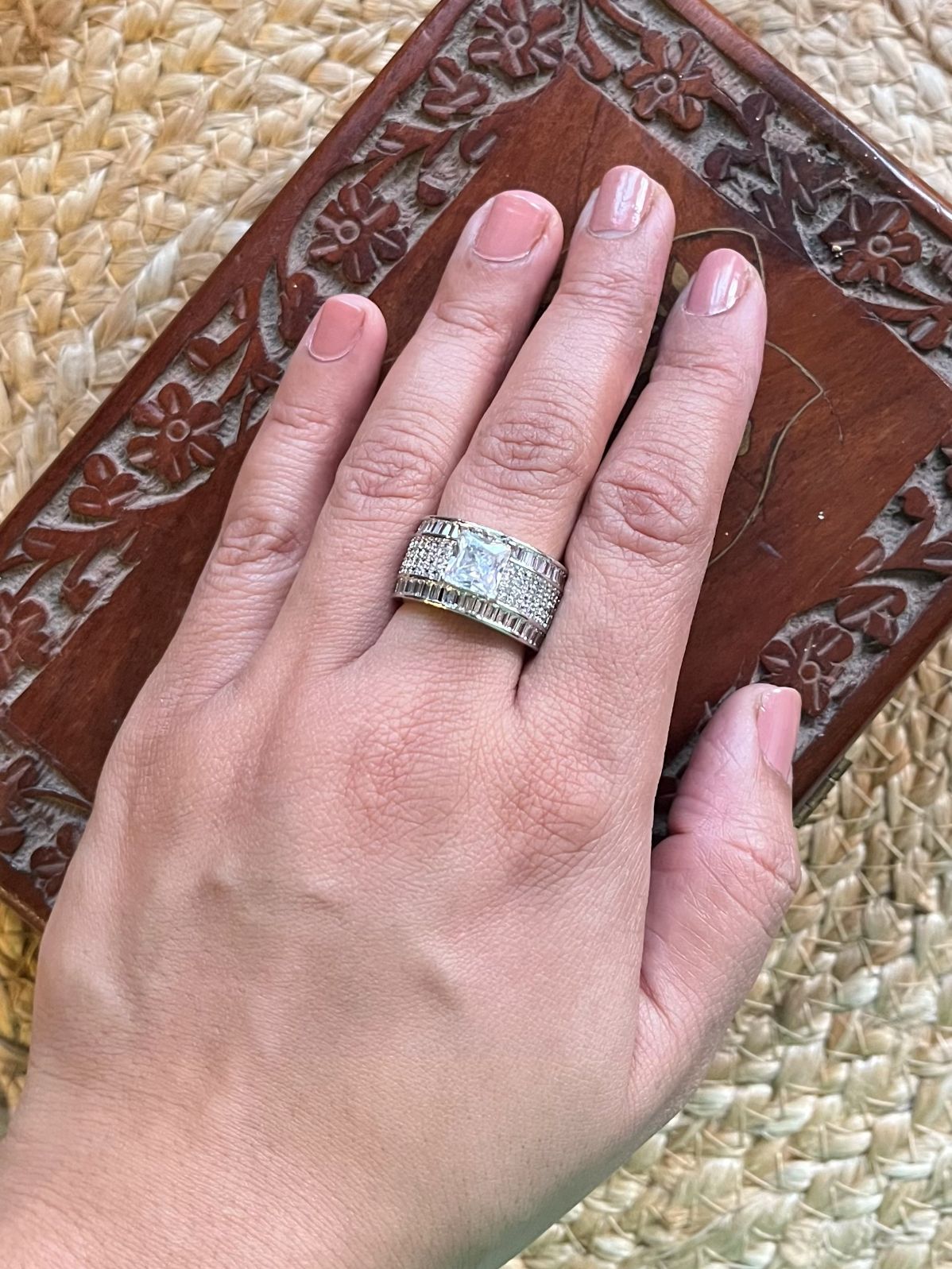 Shop Solitaire Look AD Stone Engagement Ring online in India. Shop from an exclusive range of zircon jewellery, AD bridal wedding jewellery, AD rings & AD earrings. -first